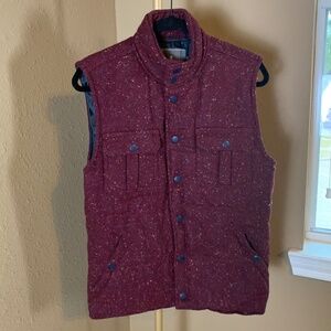 Hawking’s McGill Burgundy Wool Blend Quilted Vest | Size S